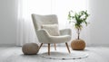 Soft armchair with pillow in light room Royalty Free Stock Photo