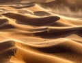 Wind-Swept Desert Dunes Royalty Free Stock Photo