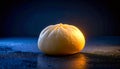 Steamed Bun Asian Baozi Dumpling on Dark Background Royalty Free Stock Photo