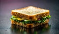 Healthy Sandwich Fresh Veggie Sandwich on Dark Background Royalty Free Stock Photo