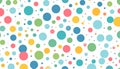 Colorful Polka Dot Pattern Background, Seamless Circle Texture Royalty Free Stock Photo