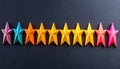 Colorful Star Rating, Feedback, Review, Customer Satisfaction Royalty Free Stock Photo