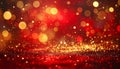 Red and Gold Bokeh Background Glittering Festive Sparkle Royalty Free Stock Photo