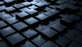 Black Cubes Abstract Background, 3D Blocks Texture Royalty Free Stock Photo