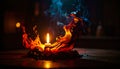 Candle Flame Art Abstract Fire and Smoke Design Royalty Free Stock Photo