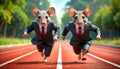 Business Mice Race Royalty Free Stock Photo