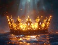 A glowing crown of light with no base Royalty Free Stock Photo