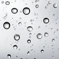 Rain drops on glass against grey background Royalty Free Stock Photo