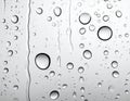 Rain drops on glass against grey background Royalty Free Stock Photo