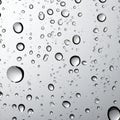 Rain drops on glass against grey background Royalty Free Stock Photo