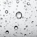 Rain drops on glass against grey background Royalty Free Stock Photo