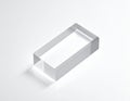 Clear Acrylic Block on White Background Royalty Free Stock Photo