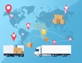 Global Logistics and Shipping Network Royalty Free Stock Photo