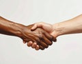 Interracial Handshake: Unity and Agreement Royalty Free Stock Photo