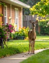 Dears roaming in the backyard Royalty Free Stock Photo