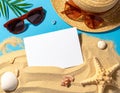 Summer Beach Vacation Mockup Royalty Free Stock Photo