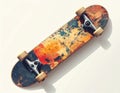 Abstract Art Skateboard on White Background Royalty Free Stock Photo