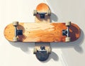 Abstract Skateboard Composition Royalty Free Stock Photo