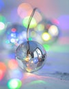 Macro LED Reflections on Christmas Ornaments Royalty Free Stock Photo
