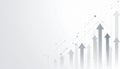 Abstract Business Growth Chart with Arrows Royalty Free Stock Photo