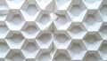 Abstract White Hexagonal Geometric Pattern Background Royalty Free Stock Photo