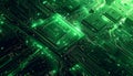 Abstract Green Circuit Board Technology Background Royalty Free Stock Photo