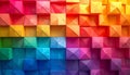 Abstract Geometric Background with Rainbow Cubes Royalty Free Stock Photo