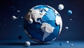 Abstract Geometric Earth in Space Royalty Free Stock Photo