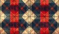 Abstract Geometric Plaid Pattern with Vintage Texture Royalty Free Stock Photo