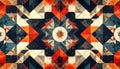 Abstract Geometric Pattern with Starburst Center Royalty Free Stock Photo