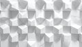 Abstract White Geometric Background with 3D Cubes and Polygons Royalty Free Stock Photo
