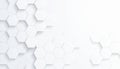 Abstract White Hexagonal Pattern Background Royalty Free Stock Photo