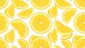 Vibrant Lemon Slices Seamless Pattern Royalty Free Stock Photo