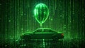 Car, Balloon and the Matrix Royalty Free Stock Photo