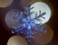 snowflakes whose crystal arms are made up of tiny interconnected microchips and optical fibers Royalty Free Stock Photo