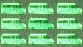 Abstract Green Minivans Royalty Free Stock Photo