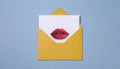 Envelope with Lips Royalty Free Stock Photo
