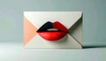 Envelope with Lips Royalty Free Stock Photo