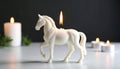 White Horse Candle Royalty Free Stock Photo