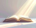 Open Book Illuminated by Light Royalty Free Stock Photo