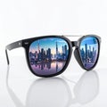 Cityscape Reflection in Sunglasses Royalty Free Stock Photo