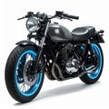 Custom Motorcycle with Neon Wheels Royalty Free Stock Photo