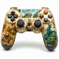 Vintage Gaming Controller with Map Design Royalty Free Stock Photo