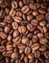 Coffee bean background. Coffee beans background on burlap Royalty Free Stock Photo