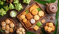 Southeast Asian Eid Dessert Selection Royalty Free Stock Photo