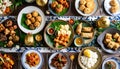 Lavish Indonesian Cuisine Spread for Eid al-Fitr Celebration Royalty Free Stock Photo