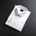 Folded White Dress Shirt on Smooth Matte Black Surface Royalty Free Stock Photo
