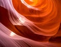 Abstract details of orange slot canyon wall, Antelope Canyon X, Page, Arizona, USA Royalty Free Stock Photo
