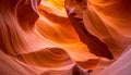 Abstract details of orange slot canyon wall, Antelope Canyon X, Page, Arizona, USA Royalty Free Stock Photo
