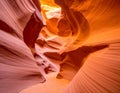 Abstract details of orange slot canyon wall, Antelope Canyon X, Page, Arizona, USA Royalty Free Stock Photo